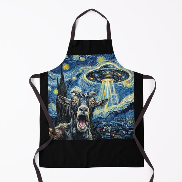 Item preview, Cabra Noche estrellada OVNI Arte Van Gogh Animal Selfie Amante designed and sold by Kimberley King Art King Art.