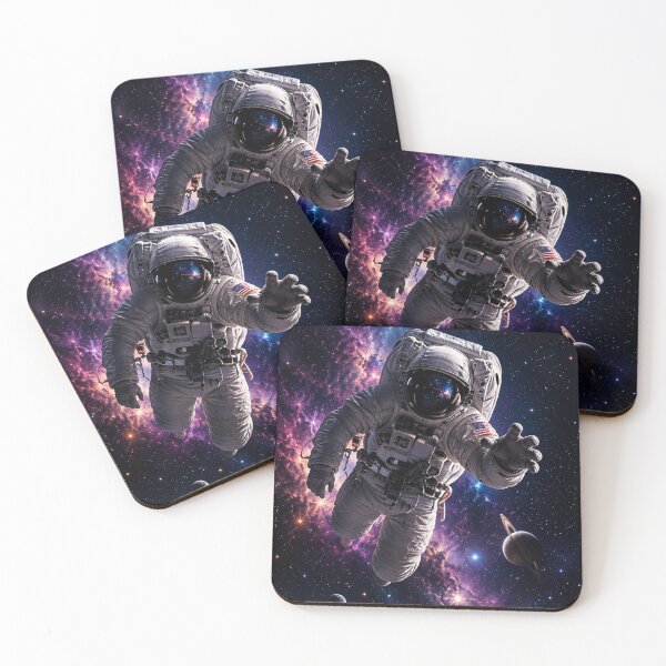 Item preview, Among the Stars – Astronaut Reaching Through the Cosmos designed and sold by PaulKlor.