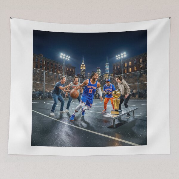 Item preview, Jalen Brunson Playing NYC Pick Up Basketball designed and sold by Home Decor Art.