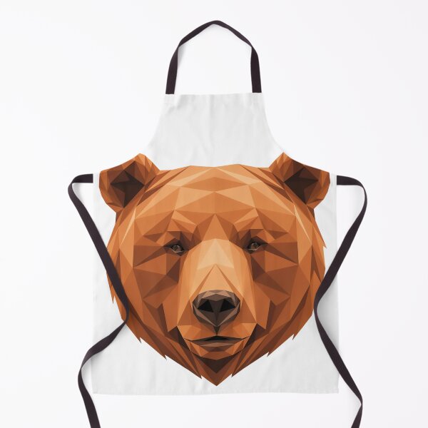 Item preview, Tribal Bear - Low Poly Bear Head – Geometric Brown Bear Wildlife Art designed and sold by ArcticFoxStudio.