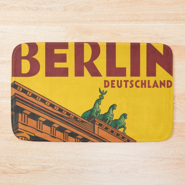 Item preview, Vintage travel poster of Berlin with Brandenburg Gate, Germany designed and sold by PrintableTravel.