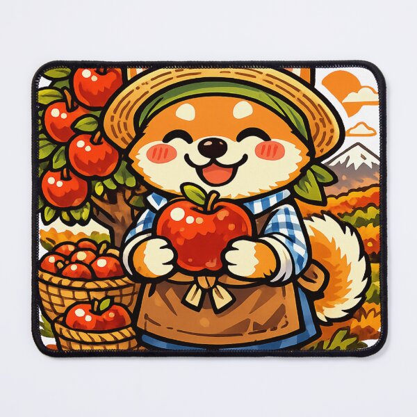 Item preview, Aomori Apple Harvest Shiba Inu Sticker – Kawaii Japanese Countryside Dog Design designed and sold by kawaii animal store (in Japan).