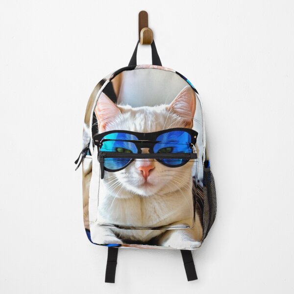Item preview, Animals - Cool White Cat, Relaxed Attitude and Mirror Sunglasses designed and sold by DoodyPets.