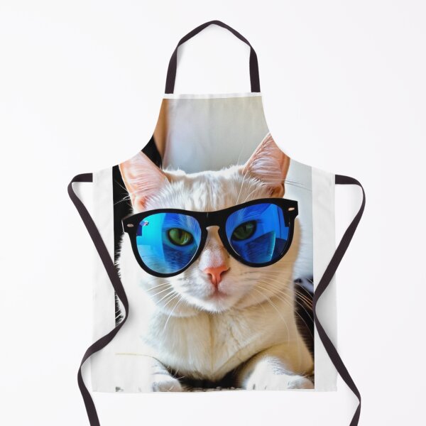 Item preview, Animals - Cool White Cat, Relaxed Attitude and Mirror Sunglasses designed and sold by DoodyPets.