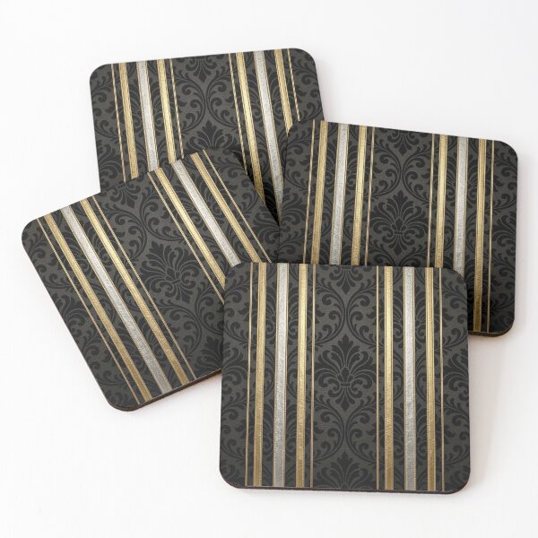 Item preview, Stripes & Black Damask designed and sold by DesignsByPrnces.