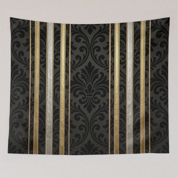 Item preview, Stripes & Black Damask designed and sold by DesignsByPrnces.