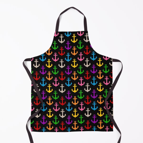 Item preview, Colorful Rainbow Nautical Anchor Design - Black designed and sold by PatternTitan.