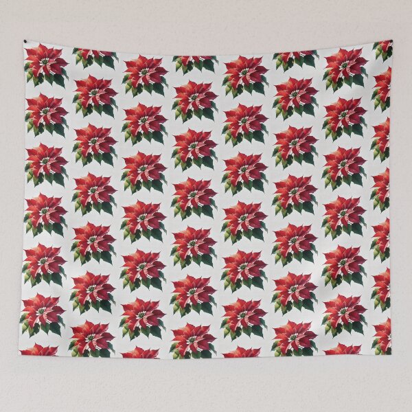 Item preview, Vibrant Red Poinsettia Watercolor - Elegant Christmas Floral Art designed and sold by Pioneer Spirit Market.