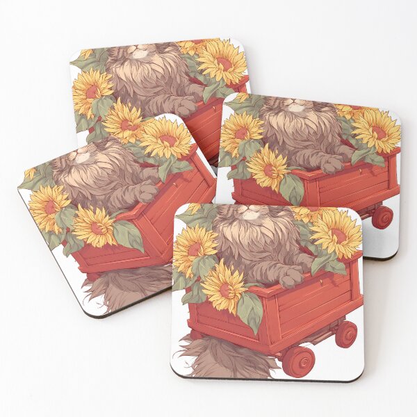 Item preview, Maine Coon Sunflower Wagon designed and sold by pumsquare.