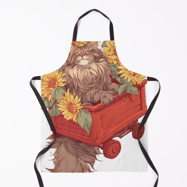Item preview, Maine Coon Sunflower Wagon designed and sold by pumsquare.