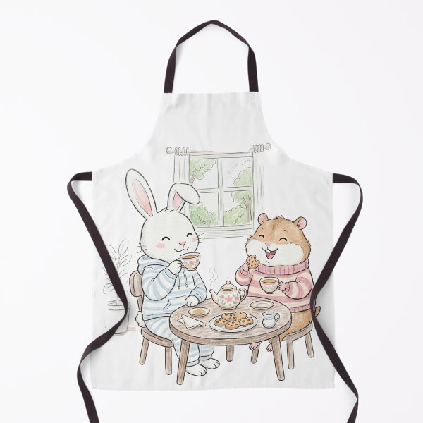 Item preview, Cozy Afternoon Tea Time - Rabbit and Hamster Friendship Art designed and sold by TaiwanMemory.