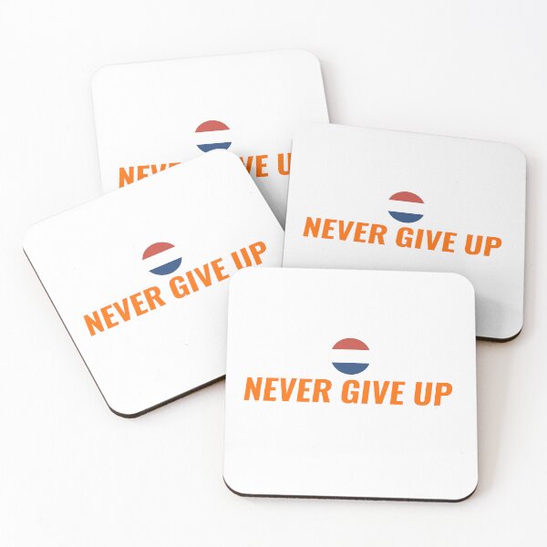 Item preview, NEVER GIVE UP T-Shirt – Dutch Oranje Fan Tee 2026 | Uncle Jichuan designed and sold by Uncle-Jichuan.