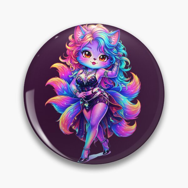 Item preview, Neon Nine Tailed Fox Cyberpunk Fashion Art Toy designed and sold by ChaEmm_Studio.