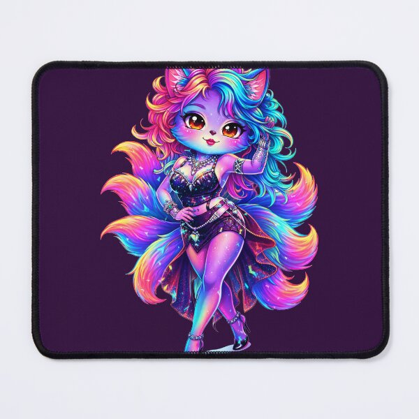 Item preview, Neon Nine Tailed Fox Cyberpunk Fashion Art Toy designed and sold by ChaEmm_Studio.