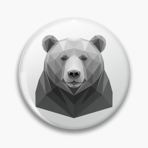 Item preview, Tribal Bear - Monochrome Low Poly Bear – Geometric Black and White Bear Art designed and sold by ArcticFoxStudio.