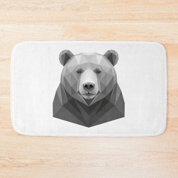 Item preview, Tribal Bear - Monochrome Low Poly Bear – Geometric Black and White Bear Art designed and sold by ArcticFoxStudio.