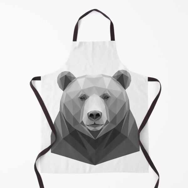 Item preview, Tribal Bear - Monochrome Low Poly Bear – Geometric Black and White Bear Art designed and sold by ArcticFoxStudio.