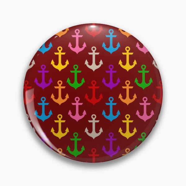 Item preview, Colorful Rainbow Nautical Anchor Design - Red  designed and sold by PatternTitan.
