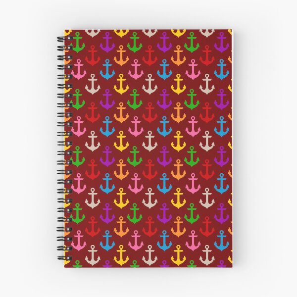 Item preview, Colorful Rainbow Nautical Anchor Design - Red  designed and sold by PatternTitan.