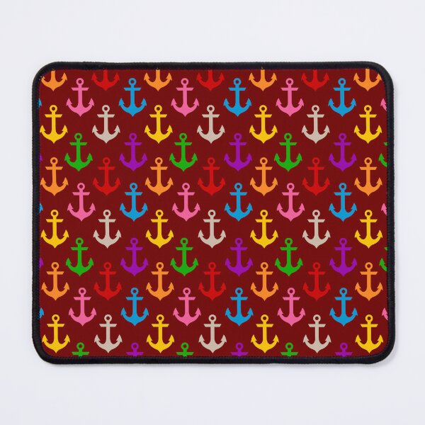 Item preview, Colorful Rainbow Nautical Anchor Design - Red  designed and sold by PatternTitan.