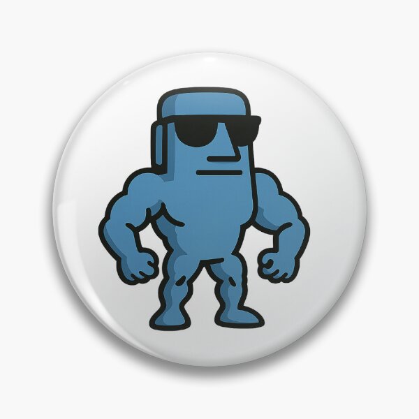 Item preview, Cool and Muscular Moai designed and sold by Ent-Egg.