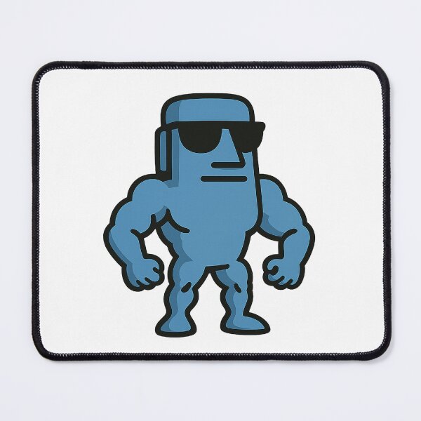 Item preview, Cool and Muscular Moai designed and sold by Ent-Egg.