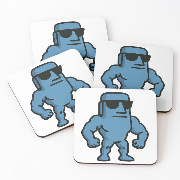 Item preview, Cool and Muscular Moai designed and sold by Ent-Egg.