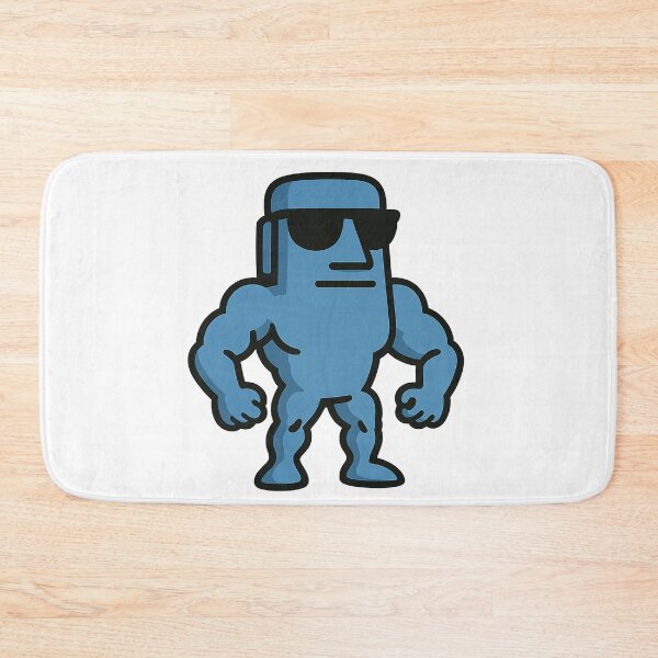 Item preview, Cool and Muscular Moai designed and sold by Ent-Egg.