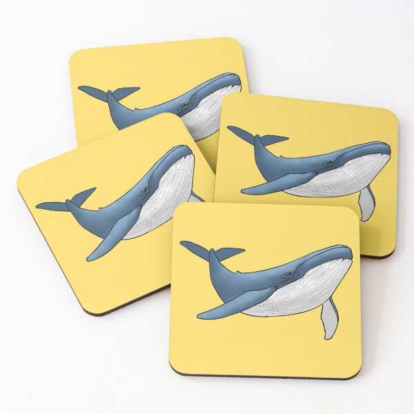 Item preview, Blue Whale Swimming Ocean Marine Life Simple Line Art designed and sold by ubborn.