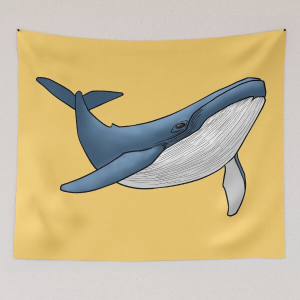 Item preview, Blue Whale Swimming Ocean Marine Life Simple Line Art designed and sold by ubborn.