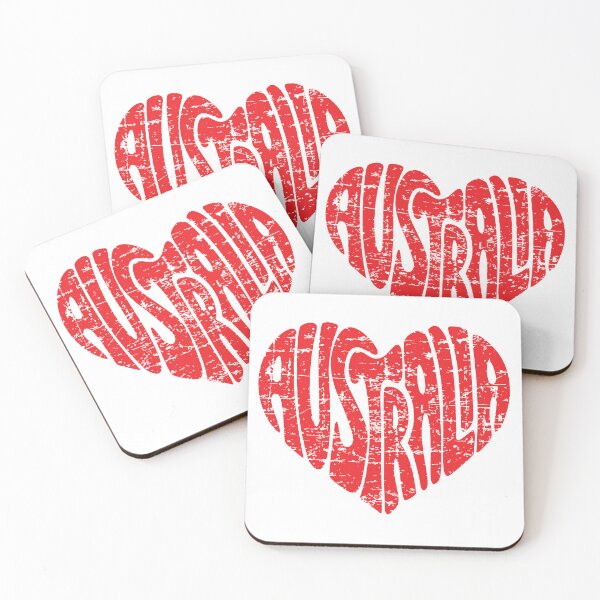 Item preview, AUSTRALIA  Heart Distressed Vintage Typography Design – Patriotic AUSTRALIA Love Graphic designed and sold by Yodypee.