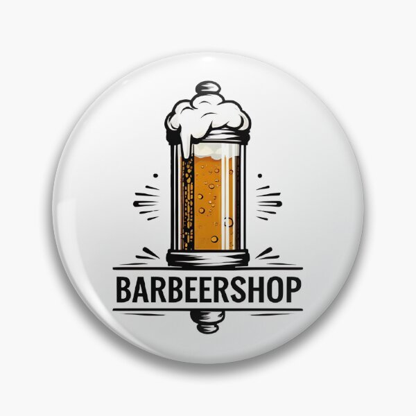 Item preview, Funny Barbeershop Beer Mug Barber Pole Vintage Parody Art  designed and sold by RareVisuals.