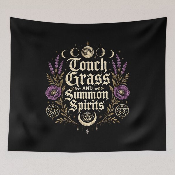 Item preview, Touch Grass And Summon Spirits Shirt Funny Witchcore Tee designed and sold by maxiprom.
