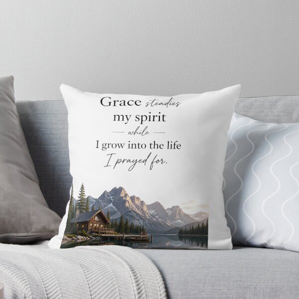 Item preview, Grace Steadies My Spirit Christian Wall Art Print | Faith Quote Poster for Prayer Room, Cabin Decor, and Inspirational Home Decor designed and sold by LoveNurseries.