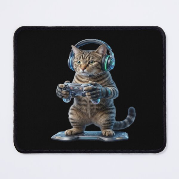 Item preview, Gaming Cat with Headset and Controller designed and sold by DailySparks.