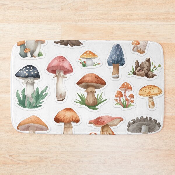 Item preview, Cute Watercolor Mushroom Sticker Pack Aesthetic Cottagecore Art designed and sold by Luna-Flow.