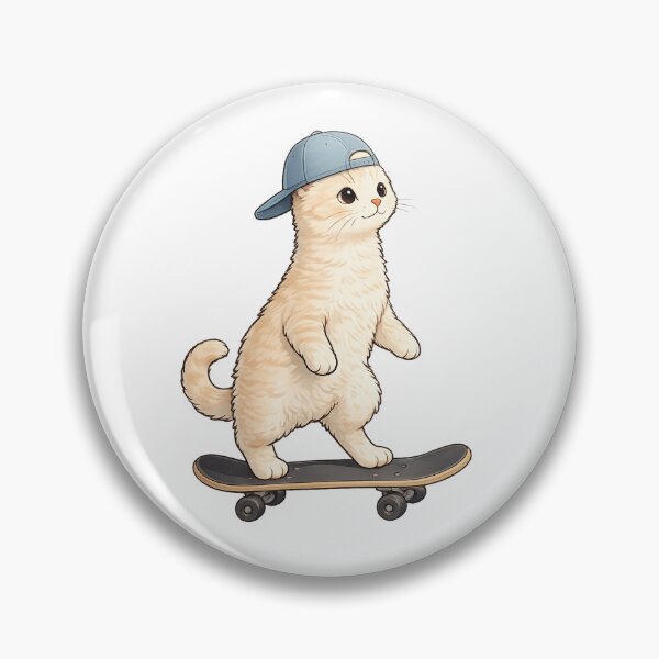 Item preview, Cute Skateboarding Cat designed and sold by afr-saad.