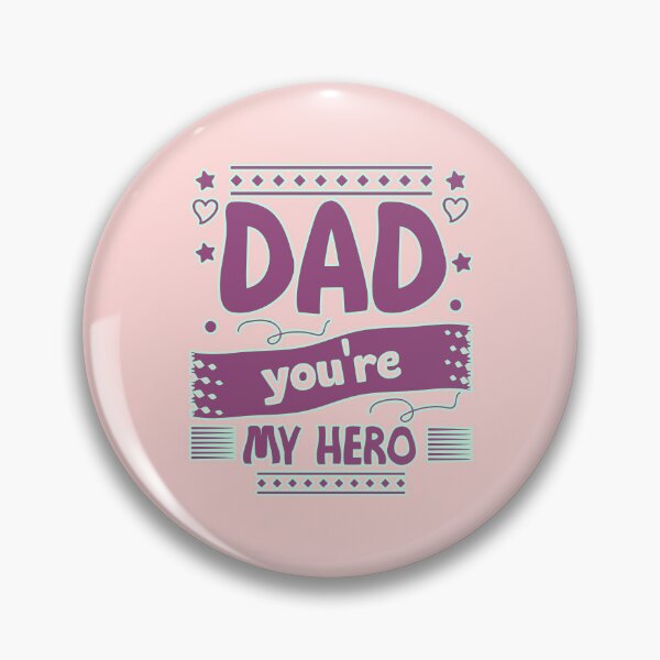 Item preview, Dad You're My Hero Funny Father Birthday Gift Typography designed and sold by creativerooney.