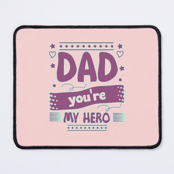 Item preview, Dad You're My Hero Funny Father Birthday Gift Typography designed and sold by creativerooney.