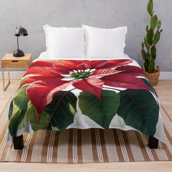 Item preview, Vibrant Red Poinsettia Watercolor - Elegant Christmas Floral Art designed and sold by Pioneer Spirit Market.
