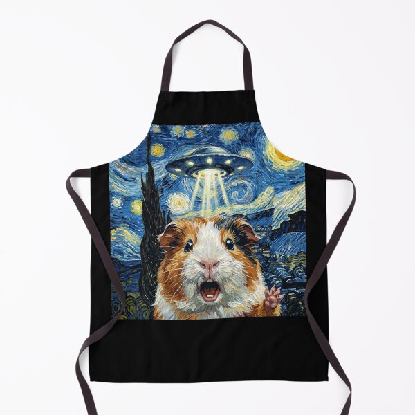 Item preview, Guinea pig Starry Night UFO Van Gogh Art Animal Selfie Lover designed and sold by Kimberley King Art  King Art.