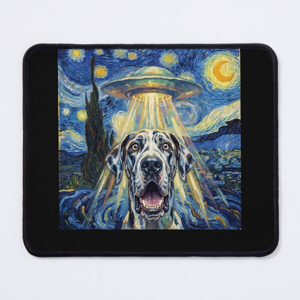 Item preview, Great Dane Starry Night UFO Van Gogh Art Dog Selfie Lover designed and sold by Kimberley King Art  King Art.
