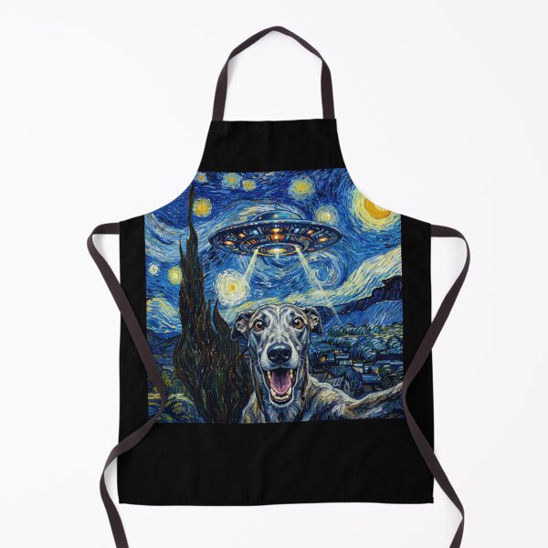 Item preview, Greyhound Starry Night UFO Van Gogh Art Dog Selfie Lover designed and sold by Kimberley King Art  King Art.