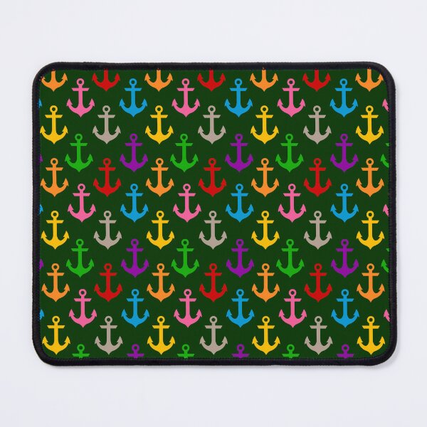 Item preview, Colorful Rainbow Nautical Anchor Design - Green designed and sold by PatternTitan.