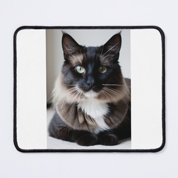 Item preview, Animals - Elegant Bicolor Cat, Feline Portrait with Amber Eyes designed and sold by DoodyPets.