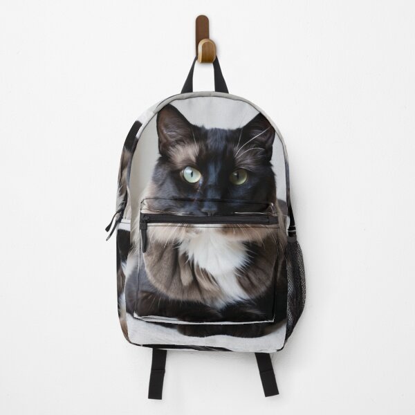 Item preview, Animals - Elegant Bicolor Cat, Feline Portrait with Amber Eyes designed and sold by DoodyPets.