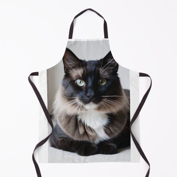 Item preview, Animals - Elegant Bicolor Cat, Feline Portrait with Amber Eyes designed and sold by DoodyPets.