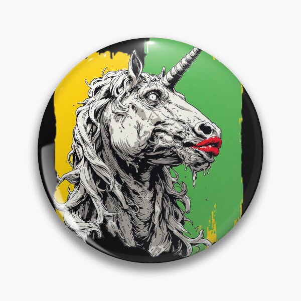Item preview, Undead Zombie Unicorn Dripping Horror Street Art designed and sold by ChaoticZenStudio.