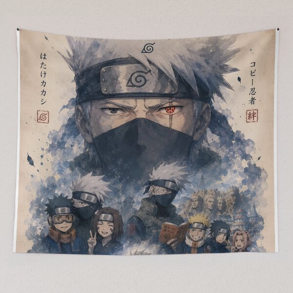 Item preview, Kakashi Hatake Poster | Copy Ninja Anime Wall Art | Naruto Shippuden Sharingan Artwork | Team 7 Manga Print designed and sold by Dyan4.