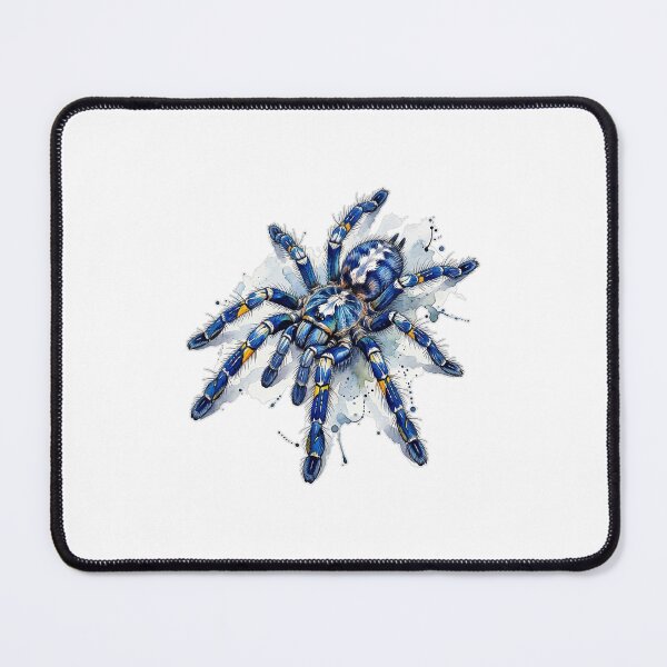 Item preview, Artistic Metallic Gooty Sapphire Tarantula Watercolor designed and sold by DuckOddity.